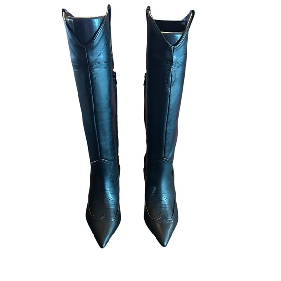 INC International Concepts Stiletto Heel Knee High Western Tall Boots NEW 9 - Picture 4 of 9
